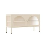 Meuble tv moderne 2 portes l115 cm en mtal cru - oviala