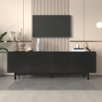 Meuble tv moderne meuble de salon 175x38x56 cm style contemporain 4 portes de rangement panneaux de particules ... Meuble tv moderne meuble de salon 175x38x56 cm style contemporain 4 portes de rangement panneaux de particules ...