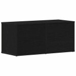 Meuble tv moderne - vidaxl - ch�ne noir - 80x34x36 cm - bois ding�nierie - porte coulissante - 2 tiroirs ...