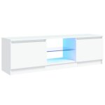 Meuble tv - helloshop26 - 120 x 30 x 355 cm - �clairage led rvb - bois ding�nierie - design contemporain ...