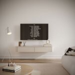 Meuble tv mural ? luvio slim ? 140 cm ? gris cachemire