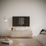 Meuble tv mural ou pos� ? luvio ? 140 cm ? gris cachemire