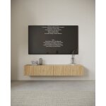 Meuble tv - nolie - 175 cm - suspendu - couleur de bois chêne huilé Meuble tv - nolie - 175 cm - suspendu - couleur de bois chêne huilé