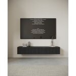 Meuble tv - nolie - 175 cm - suspendu - couleur du bois de frêne portland Meuble tv - nolie - 175 cm - suspendu - couleur du bois de frêne portland