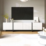 Meuble tv meuble tv de salon avec 2 tiroirs 3 portes 190x35x45 cm blanc et noir meuble de rangement style ... Meuble tv meuble tv de salon avec 2 tiroirs 3 portes 190x35x45 cm blanc et noir meuble de rangement style ...