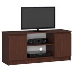 Meuble tv pour salon akord weng 120 cm 2 portes faade weng 2 tagres 120x40x55 cm