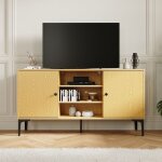 Meuble tv sirhona - salon meuble t�l� conforama couleur ch�ne style naturellement - 135x35x70cm