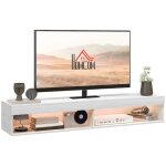Meuble tv suspendu mural homcom avec éclairage led pour téléviseurs jusqu'à 75 pouces, étagères, 180l ... Meuble tv suspendu mural homcom avec éclairage led pour téléviseurs jusqu'à 75 pouces, étagères, 180l ...