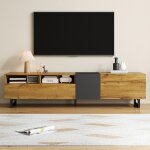 Meuble tv table basse buffet meuble tv moderne avec couleurs contrast�es avec grain de bois armoires ...
