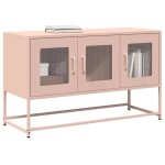 Meuble tv / table tv - mango - rose 1005x39x605 cm acier lamin� � froid t24