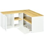 Meuble tv meuble t�l� dangle banc t�l�vision jusqu� 40 pouces avec rangements aspect bois clair et blanc ...