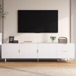 Meuble tv avec tiroirs - meuble télé avec poignées dorées pieds dorés et pieds réglables portes avec ... Meuble tv avec tiroirs - meuble télé avec poignées dorées pieds dorés et pieds réglables portes avec ...