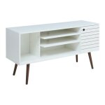 Meuble tv vare 130 x 40 x 66 cm blanc