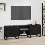Meuble tv - vidaxl - 879600 - noir - 150 x 30 x 50 cm - bois ding�nierie