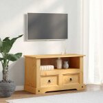 Meuble tv - vidaxl - gamme corona - pin mexicain - 91x43x56 cm - brun