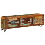 Vidaxl meuble tv 120 x 30 x 37 cm bois de rcupration massif