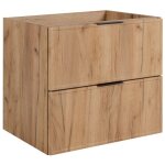 Meuble sous lavabo 60 cm slim - fermeture douce - chne dor - 60 x 46 x 57 cm