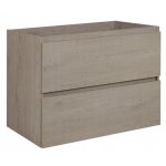 Meuble sous lavabo 80 cm simple - fermeture douce - chne fonc - 80  46  607 cm
