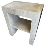 Meuble vasque en pierre travertin mona beige impria 70 x 45 x 85 cm - c - ngoce