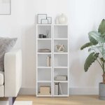 Meuble vinyle vente flash - meuble de rangement armoires  cd - 2 pcs blanc 21x16x935 cm agglomr @35062773 ...