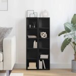 Meuble vinyle vente flash - meuble de rangement armoires  cd - 2 pcs noir 21x16x935 cm agglomr @73424866 ...