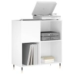 Meuble vinyle vente flash - meuble de rangement armoire  disques - blanc 845x38x89 cm bois dingnierie ...
