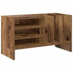 Meuble � vinyles - vidaxl - bois ancien - 785 x 35 x 45 cm - bois ding�nierie - 6 �tag�res - facile � ...