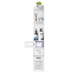 Meuble wc - cremlank - Étroite armoire de salle de bain avec 2 porte - plastiquebois - blanc - 20 * 20 ... Meuble wc - cremlank - Étroite armoire de salle de bain avec 2 porte - plastiquebois - blanc - 20 * 20 ...