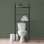 Meuble wc pont de rangement étagère wc en métal noir kali Meuble wc pont de rangement étagère wc en métal noir kali