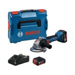 Meuleuses angulaires 125 mm - gws 18v - 8 - bosch - avec 2 batteries 18v 4. 0ah - chargeur - l - boxx ...