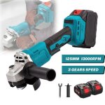 Meuleuse dangle sans fil 21v 125mm moteur sans balais avec 2 batteries pour d�coupe et polissage du carrelage ...