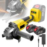Meuleuse sans fil 21v brushless 125mm + 2 batteries + coupe & polissage bois mtal carrelage disqueuse ...