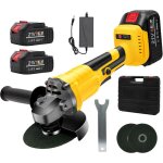 Meuleuse sans fil avec batterie 21v - moteur sans balais 125mm - 2 batteries 2600mah - pour coupe et ...