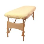 Mfb ® - drap housse de protection pour table de massage crème classique sans trou visage Mfb ® - drap housse de protection pour table de massage crème classique sans trou visage