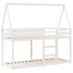 Mgh lit superpos� double - 2 place - lit mezzanine / lit enfant - sans matelas - blanc 90x190 cm - bois ...