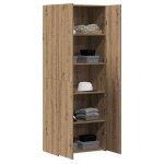 Mgh - top haut armoire vaisselier - buffet pour salon / bureau - ch�ne artisanal 70x42. 5x185 cm - lv31 ...
