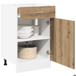 Mgh - top placard � tiroirs inf�rieure lyon - colonne cuisine - ch�ne artisanal - 40x46x815 cm - bois ...