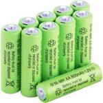 Ni - mh piles rechargeables aa 10pcs 800mah 12v haute capacit� pr� - charg�es nimh piles pour frontale ...