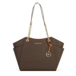 Sac bandouli�re - michael kors outlet jet set logo signature - grand mod�le - marron