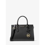 Michael kors sheila satchel medium sac bandouli�re femme noir toile enduite 28x20x8 cm