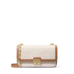 Michael kors tribeca - sac � rabat vanille - noisette 30r5g2rl7b149