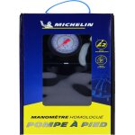 Michelin pompe � pied double piston + manom�t