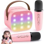 Micro karaoke enfant sans fil avec 2 micro micro karaoke enfant cadeau fille 4 - 12 ans anniversaire ...