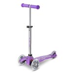 Micro mini deluxe glitter led ? trottinette 3 roues enfant violet 2 - 5 ans 19 kg