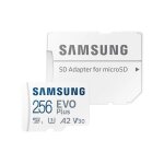 Micro sd samsung evo plus 256 go microsd sdxc carte mmoire flash a2 v30 uhs - i u3 class10 w160 / r120mb ...