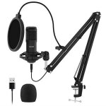 Micro usb streaming podcast pc sudotack professionnel 192 khz - 24 bit studio cardiooid microphone kit ...