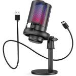 Microphone � condensateur usb - rgb - muetr�duction du bruit - adapt� � windowsmacps45 - pour streaming ...