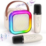 Microphone karaok bluetooth sans fil avec 2 microeffet sound magic led colores qualit sonore hifi ...