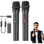 Microphone karaok� sans fil haut - portable sans fil avec r�cepteur usb microphone dynamique pour karaok� ...