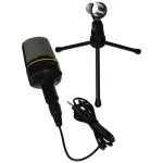 Microphone micro denregistrement prise jack double face vintage sur trepied Microphone micro denregistrement prise jack double face vintage sur trepied